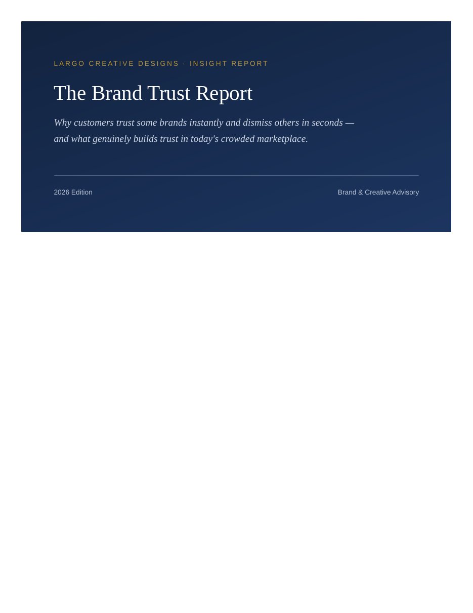 Cover of The Brand Trust Report